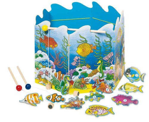 Goki 56884 - Angelspiel mit Magnet, 19-teilig