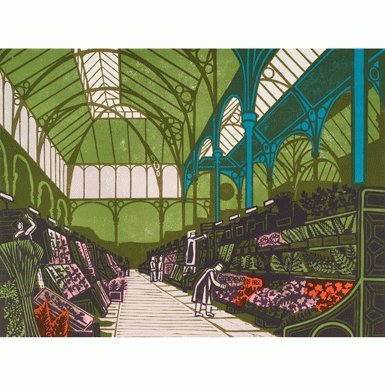 Covent Garden Flower Market by Edward Bawden (Giclée Print)
