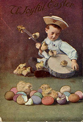 A Joyful Easter Original Vintage Postcard