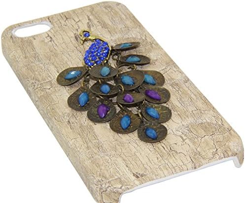 TENTOES Unique Real Handmade Copper Owl Hard Back Phone Case for iPhone 4 4S Beige