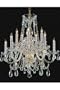 Swarovski Spectra Crystal Chandelier IV 24"hx26"w Polished Brass