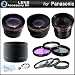 58mm Fisheye All In Lens Kit For Panasonic Lumix DMC-FZ60, DMC-FZ60K Digital Camera Includes Lens Adapter + 0.21x Super Wide Angle Fisheye lens + HD .43x Wide Angle Lens + 2.2x Telephoto Lens + 3 PC Filter Kit (UV, CPL, FLD) + Close Up Kit +1 +2 +4 +10 +