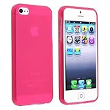 eForCity TPU Case Compatible with Apple® iPhone® 5, Frost Clear Hot Pink