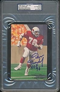 1996 Goal Line HOF #182 Dan Dierdorf Certified Authentic Auto *5965 - PSA/DNA Certified - NFL Slabbed Autographed Cards