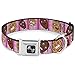 Buckle Down Fried Chicken & Waffles Plaid Pinks Dog Collar Bone, Medium/11-17