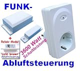 Produkt-Bild: Funk-Abluftsteuerung 3600 W plus Lichtmodul wei&szlig;