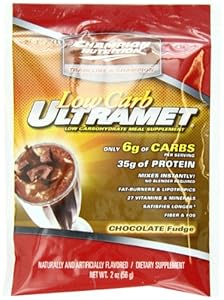 Champion Performance, Ultramet Low Carb, Chocolate Fudge flavor, 56-Grams, 20-Count