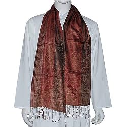 Men Scarf Silk Anniversary Gift for Him Handmade In India 14 x 64 inches (ssmf016)