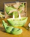 Porcelain "Two Peas in a Pod" Candle Wedding Favors - Qty. 1