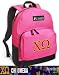 Chi O Backpack Pink Chi Omega for Travel, Daypack CUTE School Bags Best Unique Cute Gifts for Girls, Students Ladies -