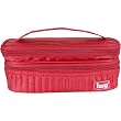 Crimson Red Lug Double Decker Cosmetic Pouch - Hold it in style