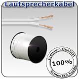 Produkt-Bild: Hifi Lautsprecherkabel wei&szlig; 2x 4mm&sup2; 50m Ring