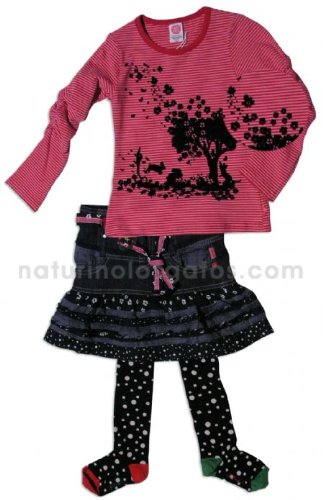 Cakewalk Mia Skirt 3Pc Set Fuchsia Top & Tights