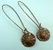 Sand Dollars Natural Brass Earrings Vintage Look Sea Ocean Theme Jewelry