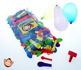 - 	 Water Bomb Water Balloons - 300 Count Water Bombs (Assorted Colors) with an Easy-Fill Hose Adapter