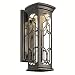 Kichler Lighting 49227OZ LED Franceasi 18-InchLight Outdoor LED Wall Lantern, Olde Bronze with Light Umber Seedy Glass