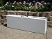 Portable Plastic 6' Folding BENCH WHITE - w/Steel Frame