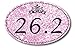 Magnet Me Up 26.2 Marathon Pink Princess Oval Magnet Decal, 4x6 Inches, Heavy Duty Automotive Magnet for Car Truck SUV
