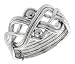 Sterling Silver 6-Piece Beaded Loop Design Puzzle Ring Band, 7/16 in. (11.5mm) wide