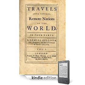 Gulliver’s Travels by Jonathan Swift – Comes with active table of contents. (Kindle Edition)
