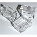 Lego Building Accessories 1x2 Clear Transparent Brick without Pin, Bulk Pack 50 Pieces