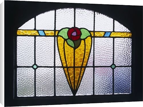 Canvas Prints of Art Deco Stained Glass from Mary Evans