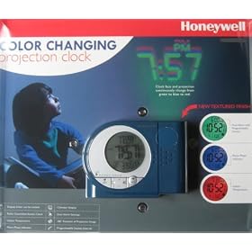 Click here to buy Honeywell Atomic Color Changing Projection Clock with Dual Alarm, Indoor temperature and... by Honeywell.