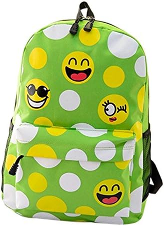 Emoji Backpack Canvas Boy Girl Emojis School Bookbag Smiling Daypacks Travel Bag