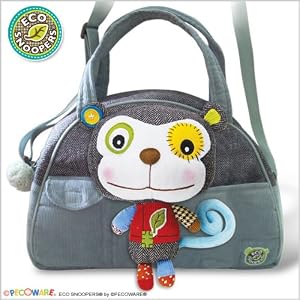 Eco Snoopers Monkey Duffel Bag with Removable Plush by Pecoware