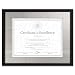 DAX N15788ST Contemporary Wood Document/Certificate Frame, Silver Metal Mat, 11 x 14 Inches, Black