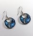 Silver Plated Pearl Abalone Earrings