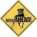 New  Rottweiler - Bites Ahead !  Crossing Dog
