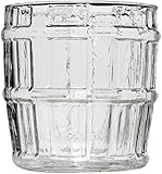 Whiskey Barrel Glass - Bonus Whiskey Recipes - Hand Blown - Novelty Cup for Scotch and Vodka - Secret Santa - Stocking Stuffer
