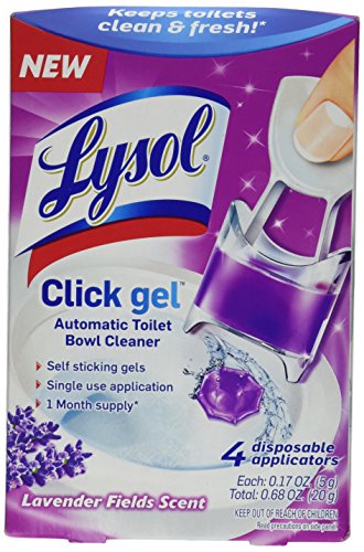 ONLY 1 IN PACK Lysol Click Gel Automatic Toilet Bowl Cleaner, Lavender Fields, 4 Disposable Applicators