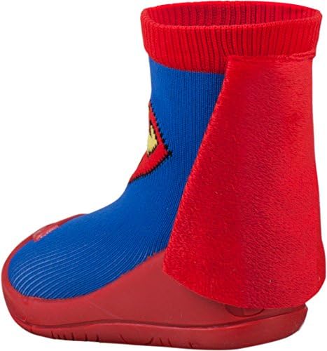 Superman Non-Slip Grip Sock with Cape Blue and Red (8)