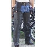Guide Gear Spandex-thigh Leather Chaps Black