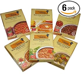 Kitchens of India Ready to Eat Dinner Variety Pack, 10 Ounce Boxes (Pack of 6)