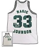 Magic Johnson Michigan State Spartans Autographed Jersey