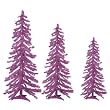 Purple Tinsel Alpine Trees - 2-3-4'