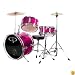 GP Percussion 3-pc. Complete Junior Drum Set - Metallic Pink