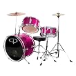 GP Percussion 3-pc. Complete Junior Drum Set- Metallic Pink