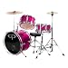 Musical Instruments : GP Percussion 3-pc. Complete Junior Drum Set - Metallic Pink