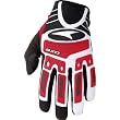 AXO Ride Jr. Youth Boys Motocross/Off-Road/Dirt Bike Motorcycle Gloves w/ Free B&F Heart Sticker Bundle - Red