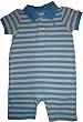 Ralph Lauren Infant Boys Polo Romper Blue & White Striped