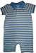 Ralph Lauren Infant Boys Polo Romper Blue & White Striped