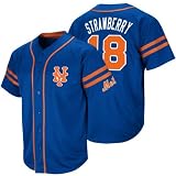 Darryl Strawberry New York Mets Majestic Cooperstown Heater Jersey