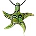 Green Starfish Murano Glass Necklace Pendant