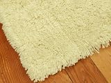 Royal Elegance Shag Rug 4x6 - Ivory/Vanilla Custard, Extra Thick Twisted Acrylic Yarn, Hand Tufted, 100% Cotton Backing