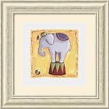 Elephant Framed Art Print by Wilma Sanchez,19.4 in. x 19.4 in. Framed