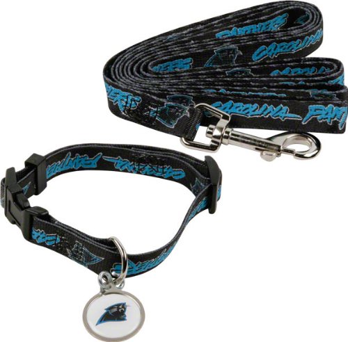 Carolina Panthers Dog Collar & Leash Set